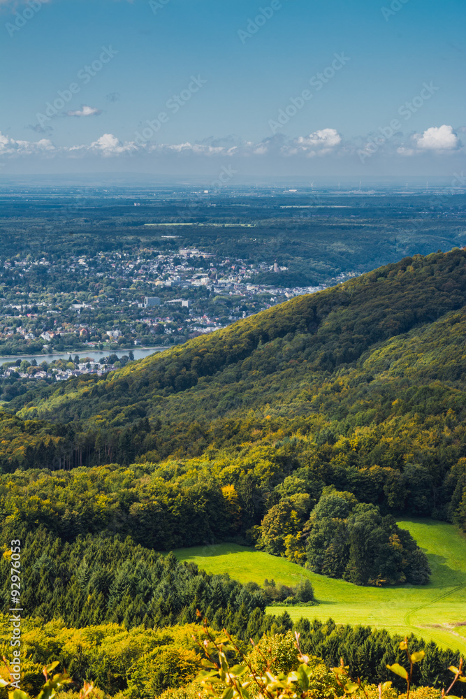 Blick auf Bonn Bad Godesberg vom Siebengebirge