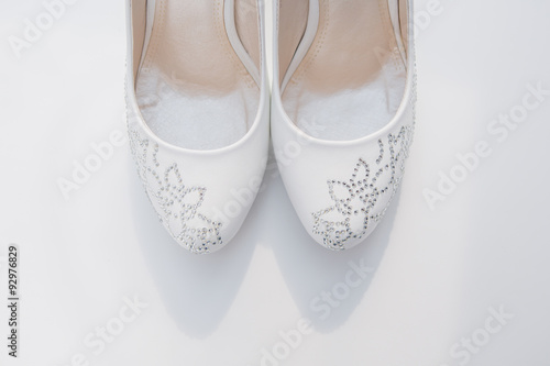 White wedding shoes