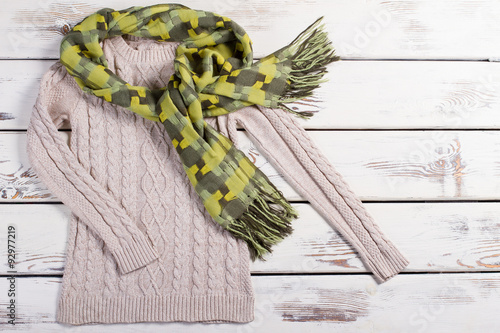 Warm bright winter set.