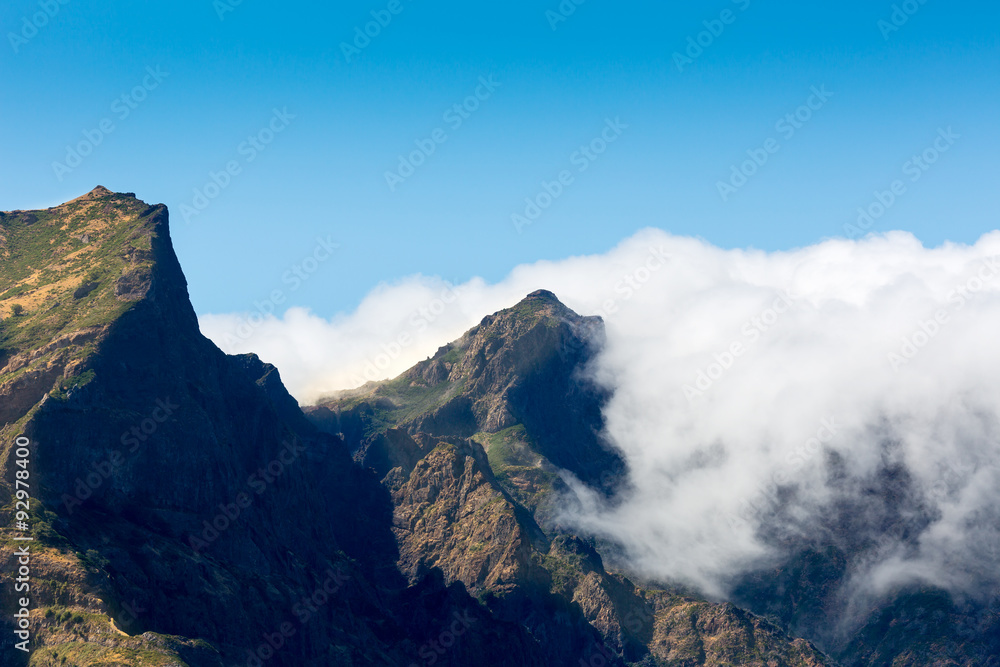 Beautiful mountains in clouds Beautiful mountains in clouds