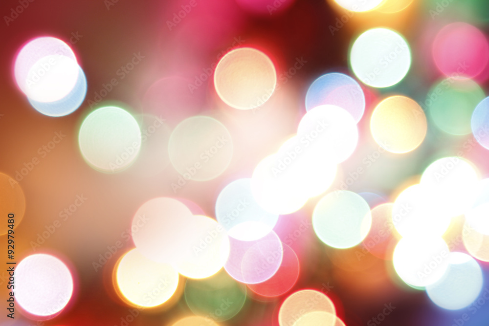 Fototapeta premium Abstract blurred Christmas lights glowing bright background