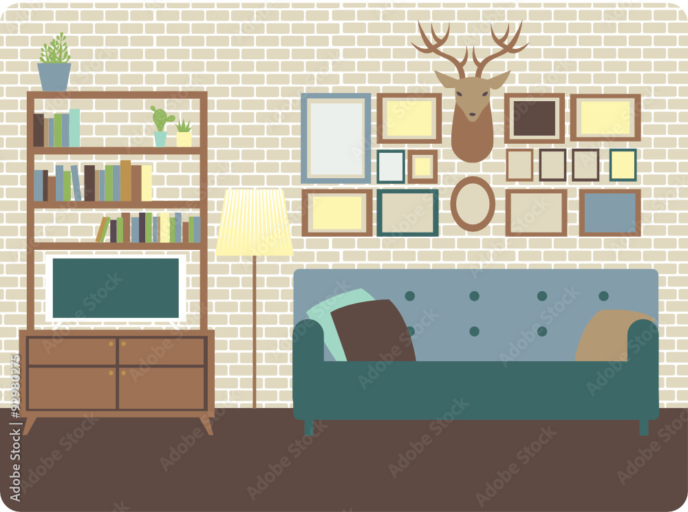 Cozy living room vector Cozy living room vector