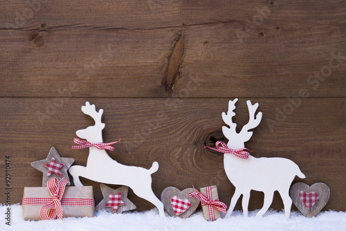 Christmas Decoration, Reindeer Couple In Love © Nelos