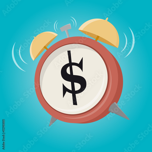 dollar geld wecker erinnerung