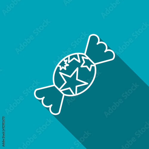 Candy with stars icon