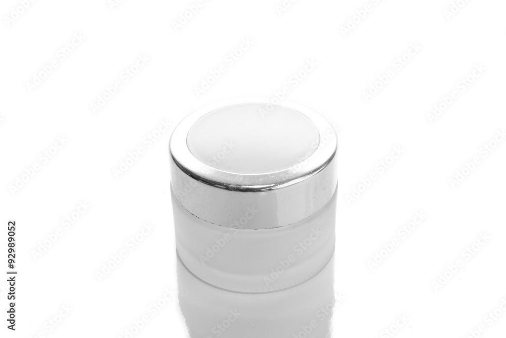 white plastic cream bottle isolated on white background. white plastic cream bottle isolated on white background.