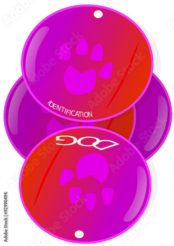 Chapas para identificación de perros