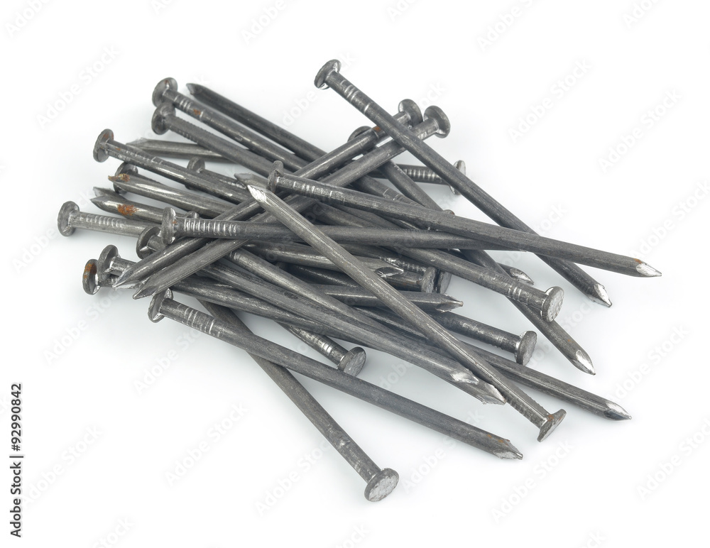 Nails isolated on white background Nails isolated on white background