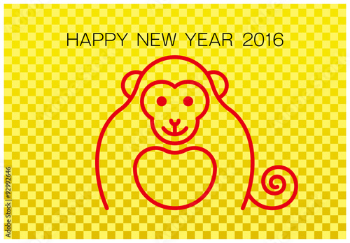 年賀状　申　2016