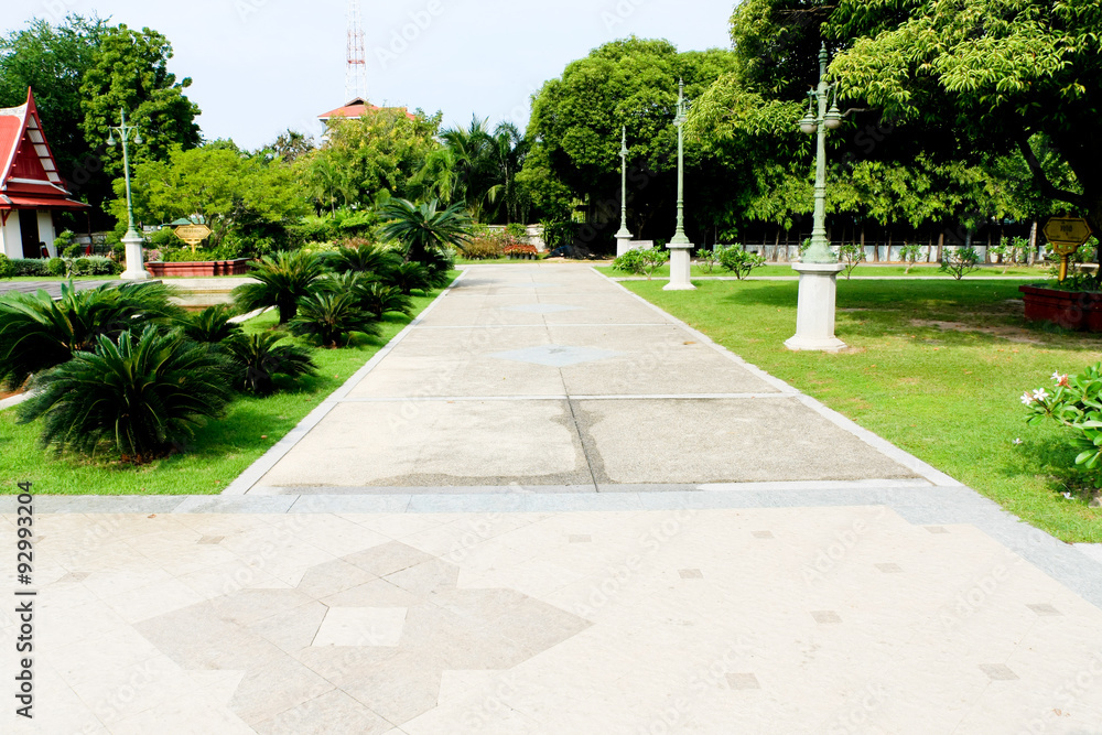 Walkway into garden