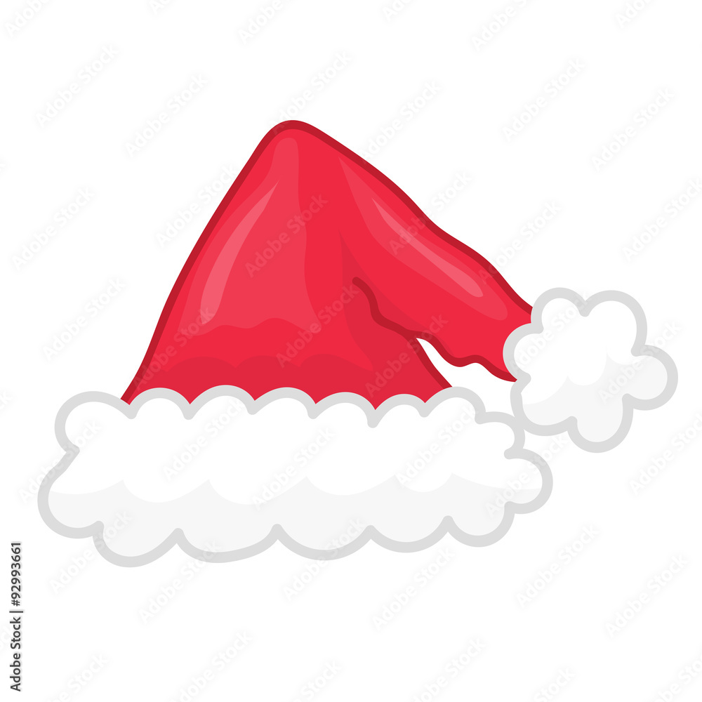 Santa hat isolated illustration