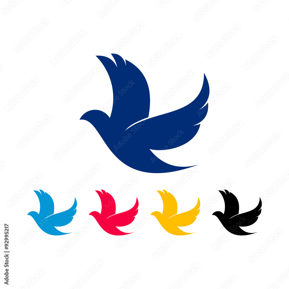 Flying Dove Logo Icon Flying Dove Logo Icon