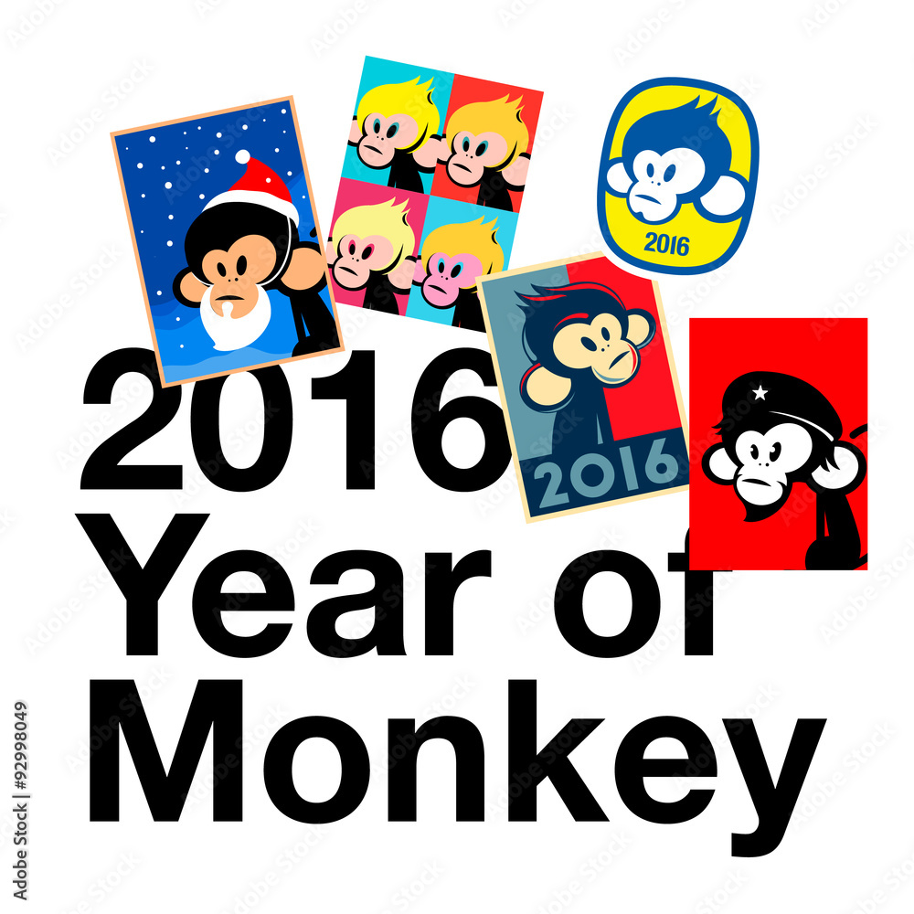 Happy New Year 2016 Greeting Card, vector illustration. Happy New Year 2016 Greeting Card, vector illustration.
