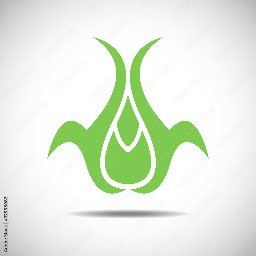 Abstract green flower - element for design Abstract green flower - element for design