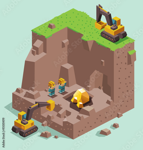 Land dig for Gold Mining