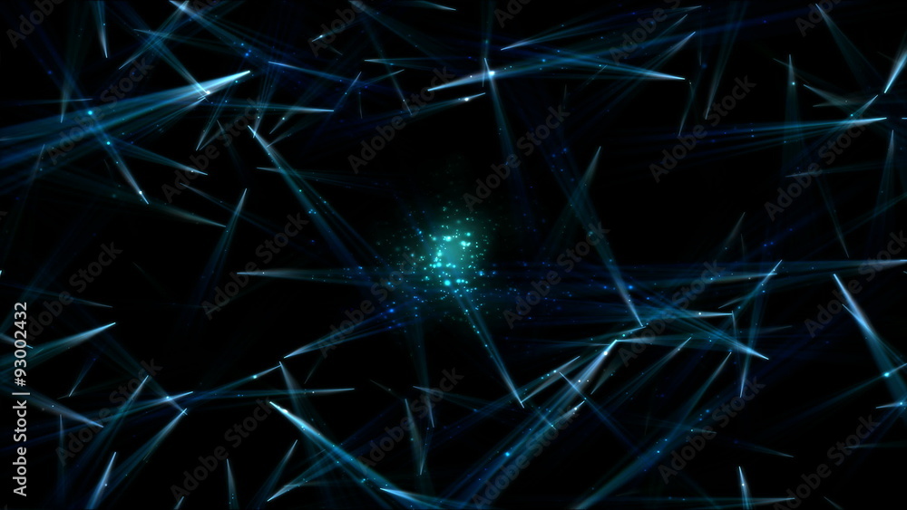 Abstract Rotating Light Rays Animation - Loop Blue Abstract Rotating Light Rays Animation - Loop Blue