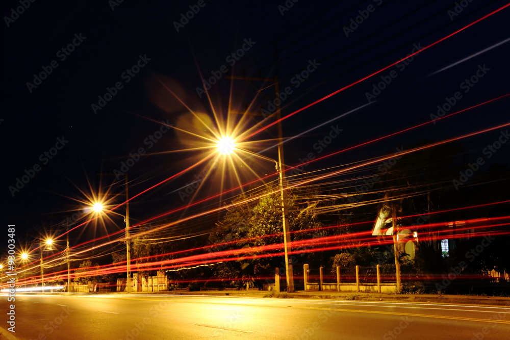 traffic light in night time