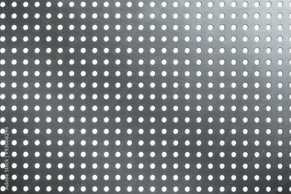 Galvanized perforated steel. Pegboard.
Galvanized perforated steel. Pegboard.