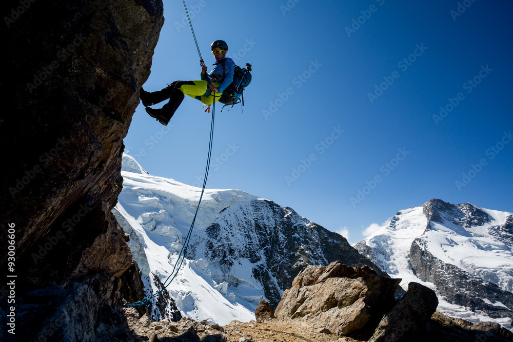Fototapete Abseiling