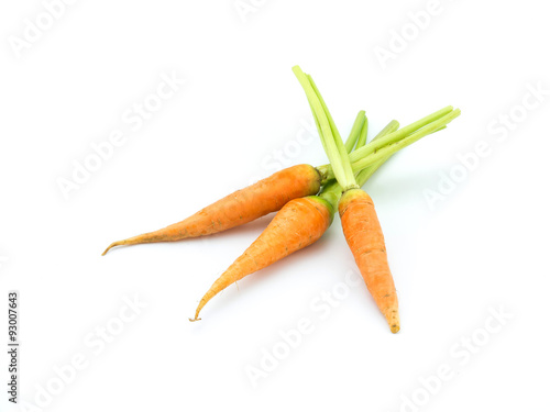  isolated Carrots on on white background
