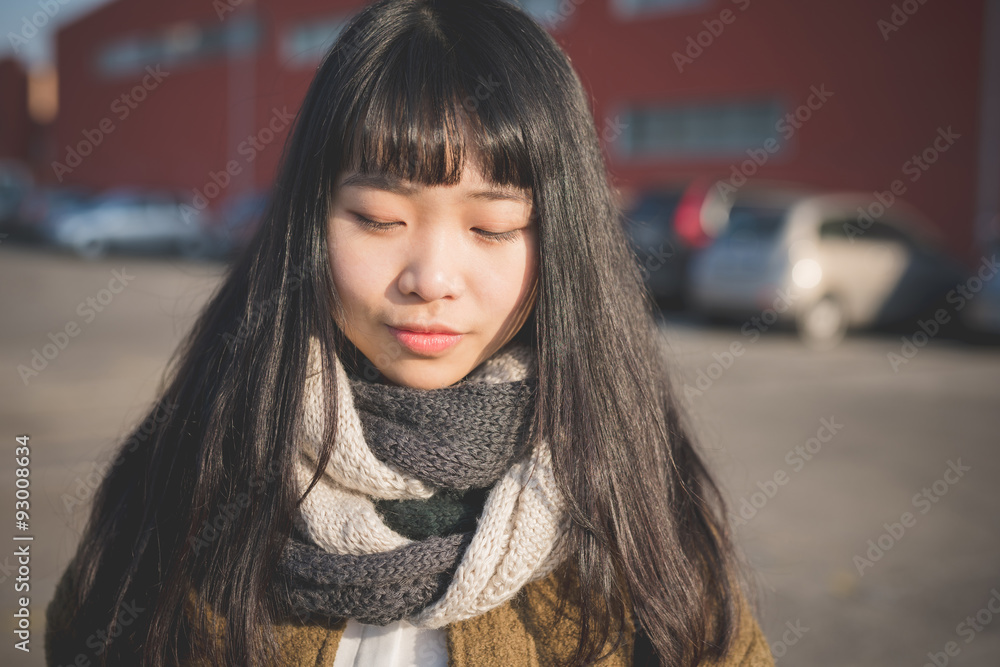 young beautiful asian hipster woman young beautiful asian hipster woman