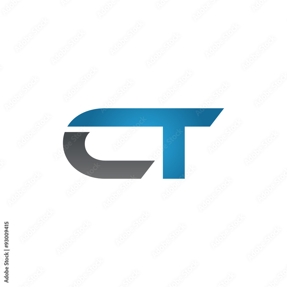 CT company linked letter logo blue CT company linked letter logo blue