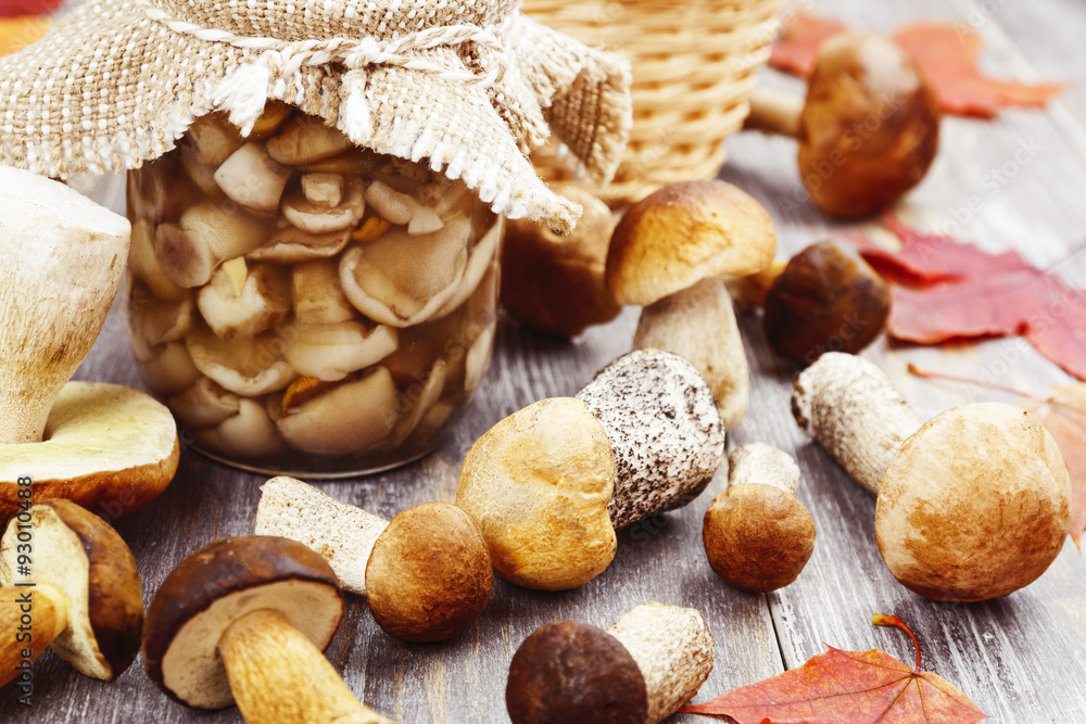 Fototapeta premium Canned mushrooms