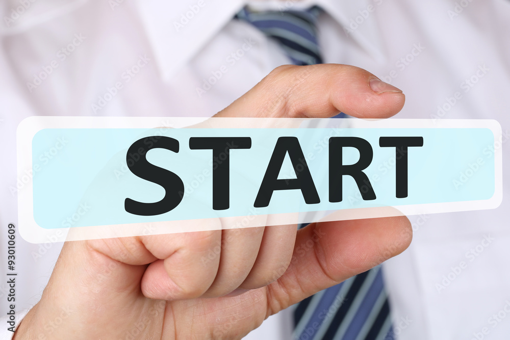 Business man Konzept mit Start Anfang Beginn Business man Konzept mit Start Anfang Beginn