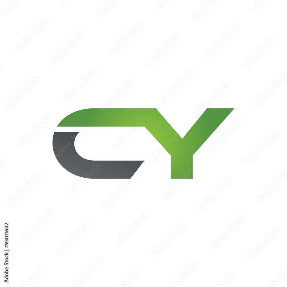 CY company linked letter logo green CY company linked letter logo green