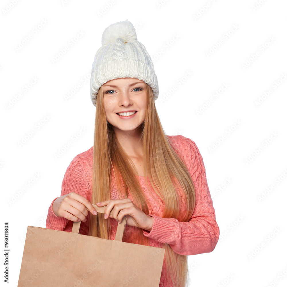 Winter shopping concept.