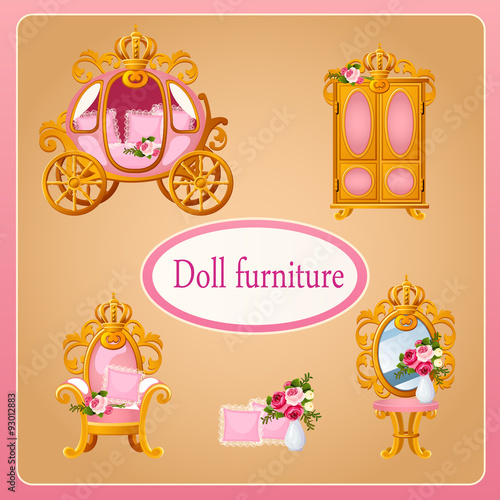 Royal doll furniture for the room Princess