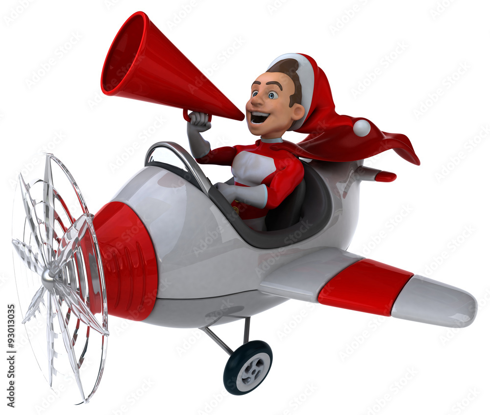 Naklejka premium Fun Santa Claus