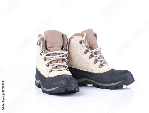 pair of weather proof snow boots