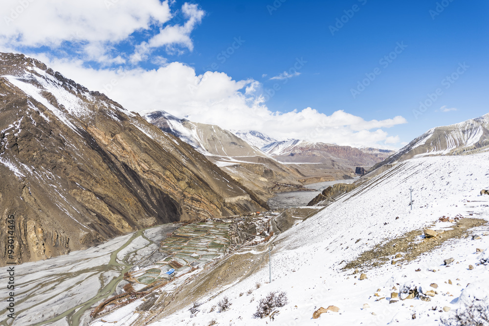 Nepalese mountain  landscape, Amadablam