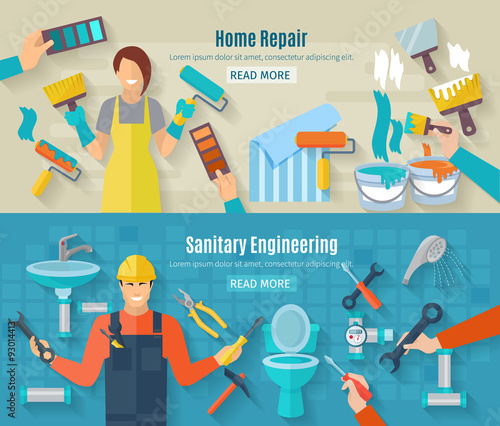 Home Repair Banner Set