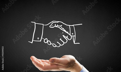Partneship sketch handshake