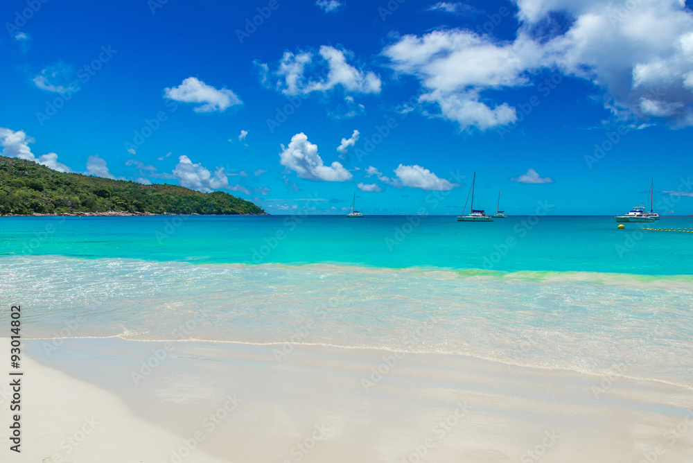 Anse Lazio - Paradise beach in Seychelles, island Praslin Anse Lazio - Paradise beach in Seychelles, island Praslin