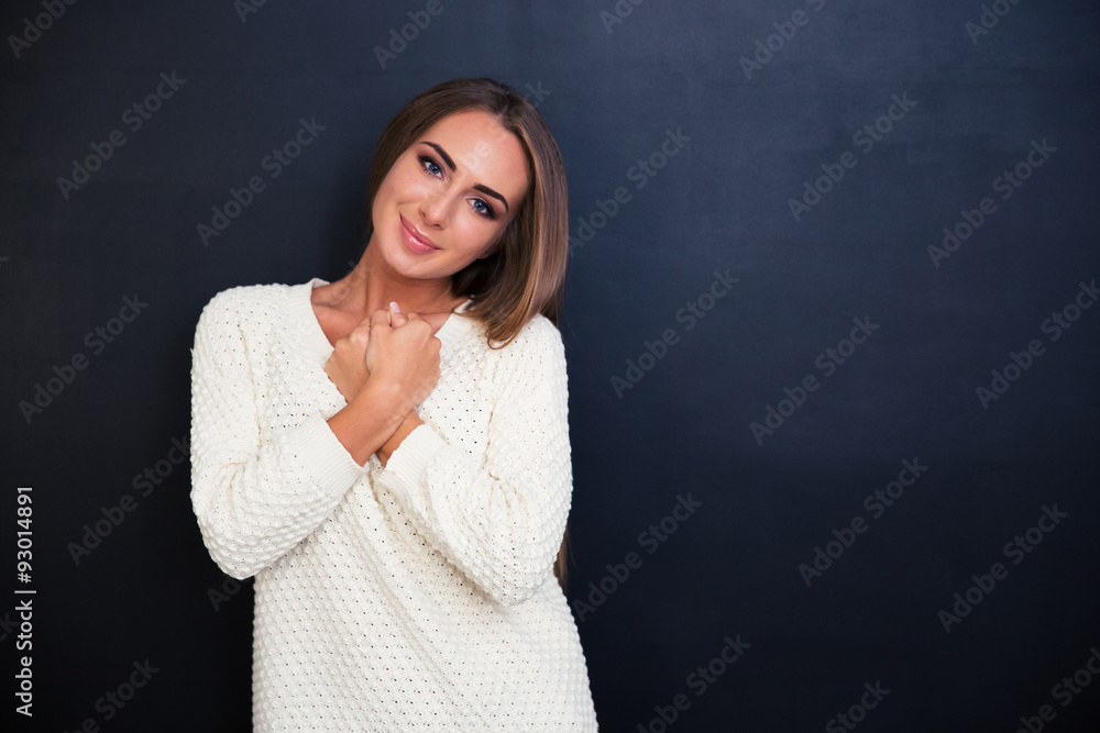 Beautiful cute girl looking at camera Beautiful cute girl looking at camera