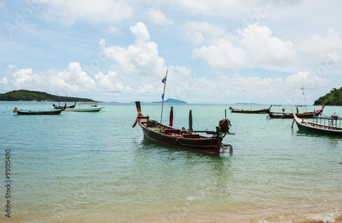 Seascape colorful with fishing boat  Phuket thailand