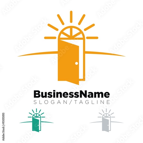 Door vector logo icon