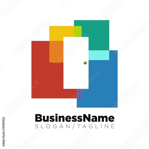 Door vector logo icon
