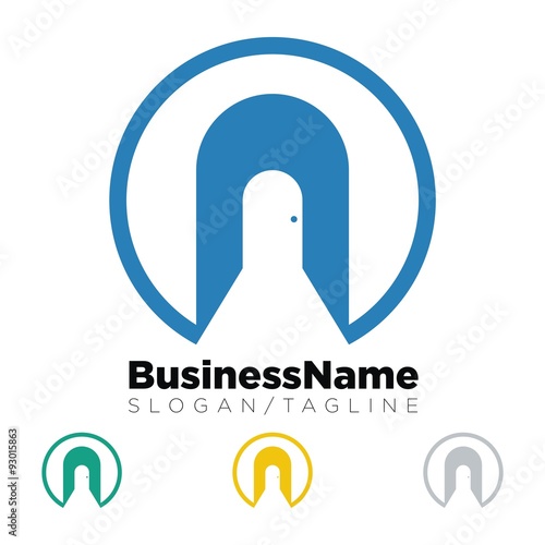 Door vector logo icon