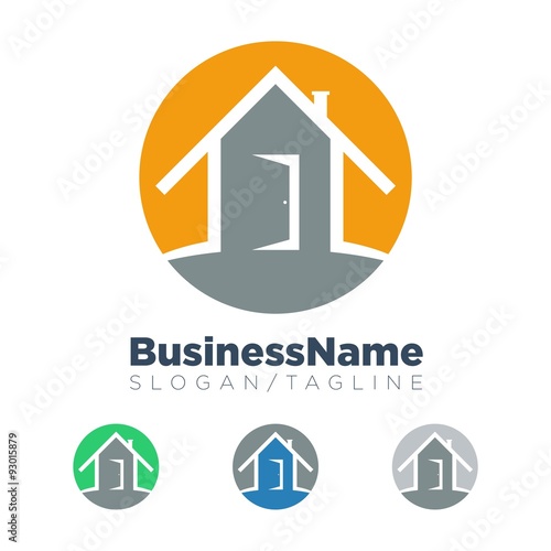 Door vector logo icon