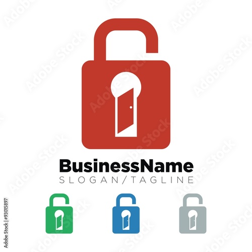 Door vector logo icon