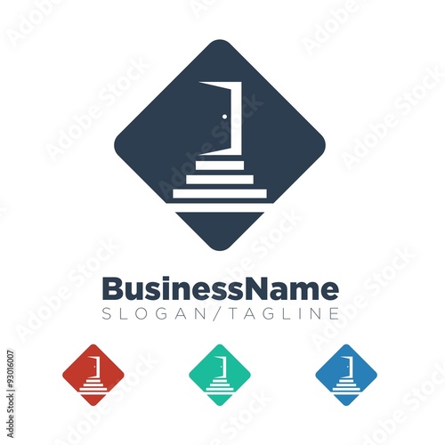 Door vector logo icon