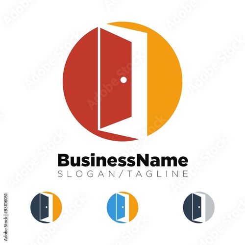 Door vector logo icon