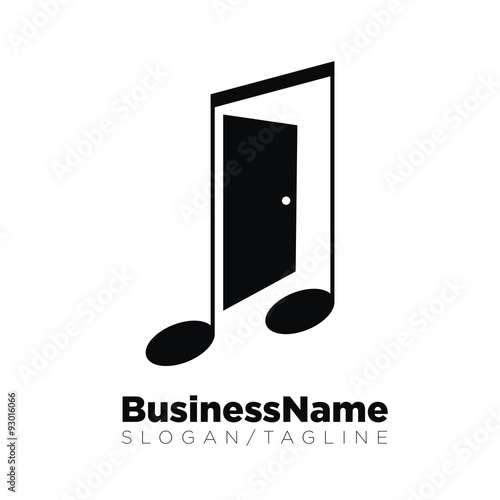 Door vector logo icon