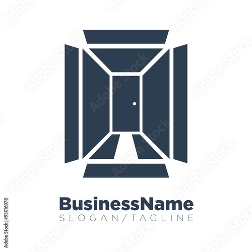 Door vector logo icon
