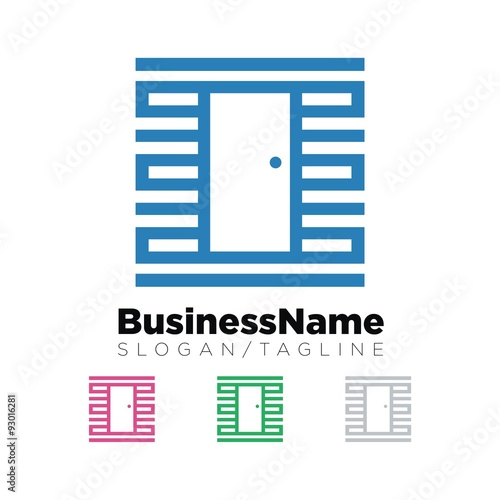 Door vector logo icon