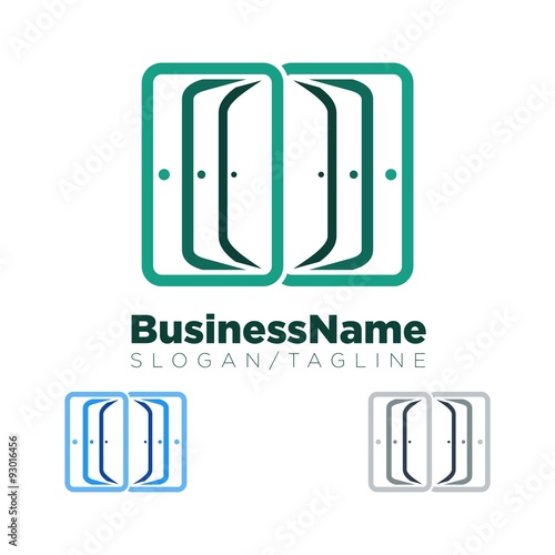 Door vector logo icon